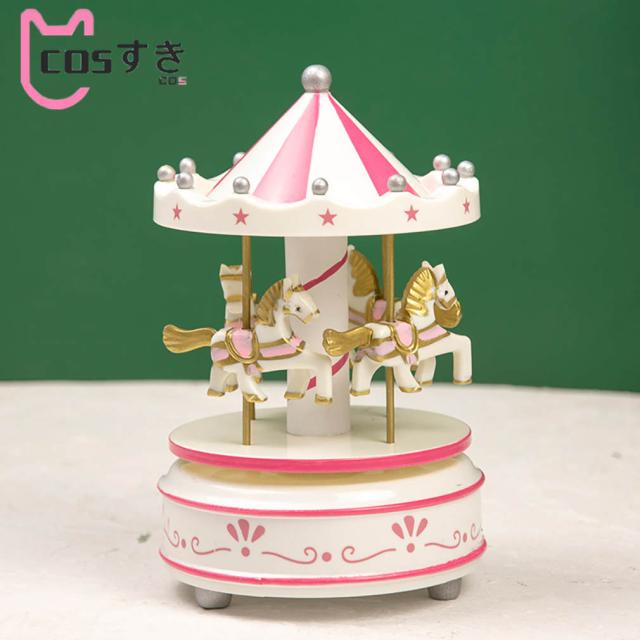 メリーゴーランド オルゴール 置物 オルゴール付き 天空の城 回転木馬